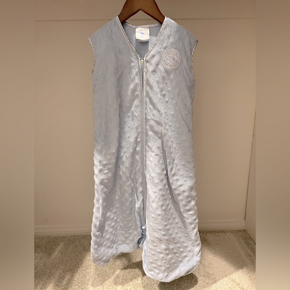 Baby Blue Halo Sleep Sack - plushy - size medium
